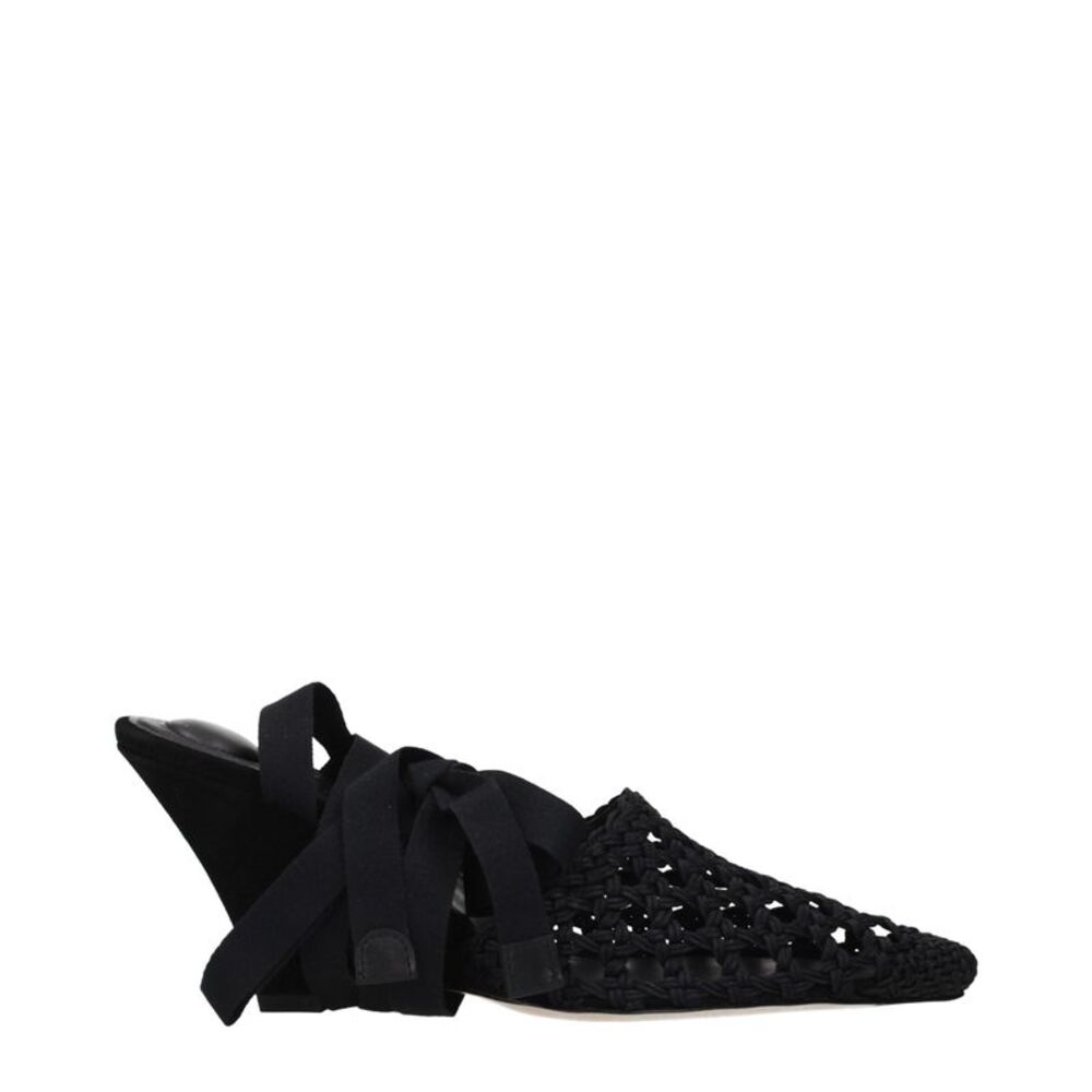 Jacquemus Black Fabric Strap-On Women's Sandals